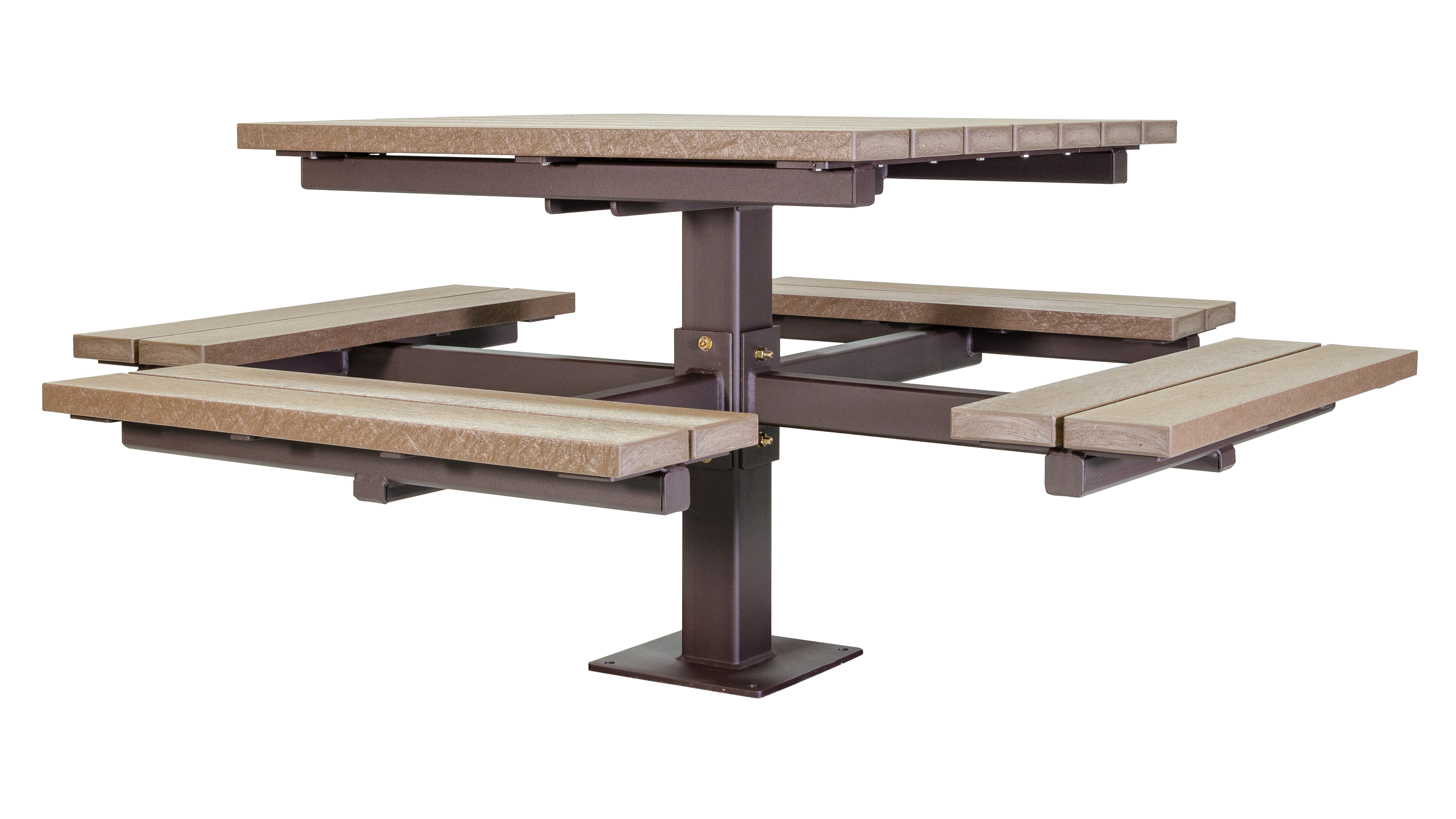 Single Pedestal Picnic Table - Wishbone Site Furnishings